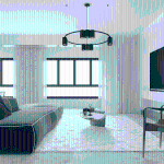 Visilica GENESIS crna okrugla 10xGU10 - slika 2