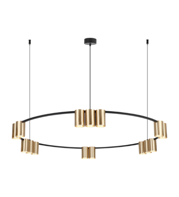 Visilica GENESIS zlatna okrugla 15xGU10