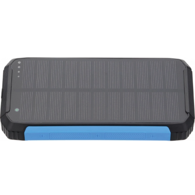 POWER BANK 10000mAh 3.7V SOLAR:1.2W BLACK+BLUE LED:2W
