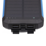 POWER BANK 10000mAh 3.7V SOLAR:1.2W BLACK+BLUE LED:2W - slika 3