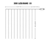 RGB ZAVJESA 5V 7,5W IP20 300LED 3*3m - slika 5