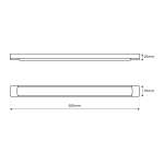 LED svjetiljka crna IP20 60cm 18W 4000K - slika 4