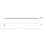 LED svjetiljka crna IP20 90cm 27W 4000K - slika 4