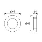 ROLO LED C ugradbena svjetiljka crna 1.9W fi 65mm - slika 3