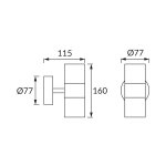 ZIDNA svjetiljka CRNA 2*GU10 GORDON - slika 5