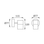 ZIDNA svjetiljka CRNA 1*GU10 GORDON - slika 5