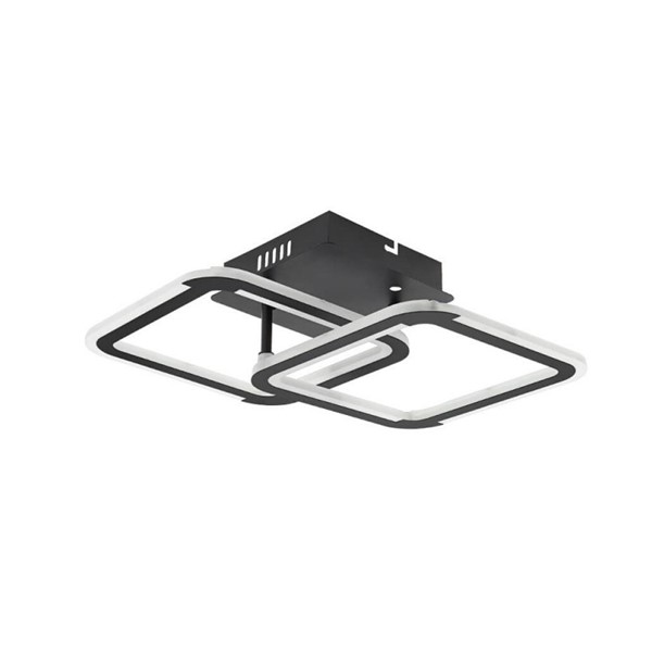 LED stropna svjetiljka crna 30W CCT s daljinskim upravljačem