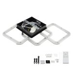 LED stropna svjetiljka crna 45W CCT s daljinskim upravljačem - slika 2