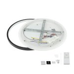 LED stropna svjetiljka crno bijela 54W CCT s daljinskim upravljačem - slika 2