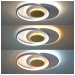 LED stropna svjetiljka bijela i drvo 54W CCT s daljinskim upravljačem - slika 3