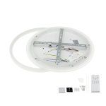 LED stropna svjetiljka bijela i drvo 54W CCT s daljinskim upravljačem - slika 2