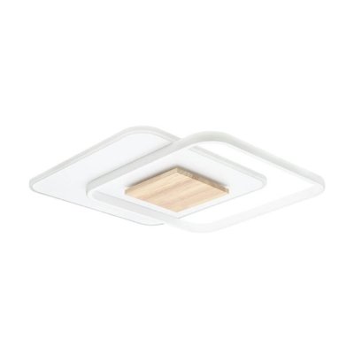 LED stropna svjetiljka bijela i drvo 60W CCT s daljinskim upravljačem