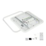 LED stropna svjetiljka bijela i drvo 60W CCT s daljinskim upravljačem - slika 2