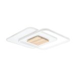 LED stropna svjetiljka bijela i drvo 60W CCT s daljinskim upravljačem - slika 1