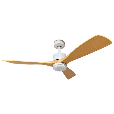 LED stropna svjetiljka 18W bijela/drvo s ventilatorom i daljinskim upravljačem