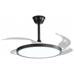 LED stropna svjetiljka 36W crna s ventilatorom i daljinskim upravljačem - slika 1