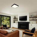 LED stropna svjetiljka kvadratna crna 30W - slika 4