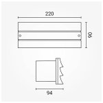 Zidna svjetiljka antracit E27 IP54 - slika 5