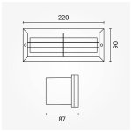 Zidna svjetiljka antracit E27 IP54 - slika 5