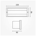 Zidna svjetiljka antracit E27 IP54 - slika 5