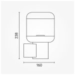 Zidna svjetiljka crna 1*E27 IP54 - slika 4