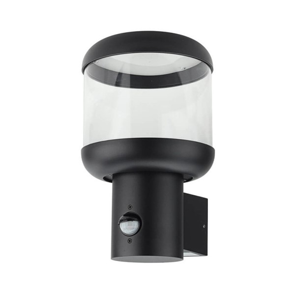 Zidna svjetiljka sa senzorom crna 1*E27 IP54