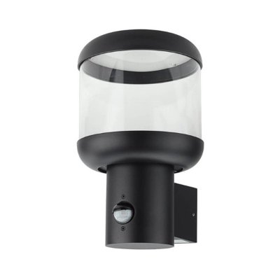 Zidna svjetiljka sa senzorom crna 1*E27 IP54