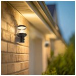 Zidna svjetiljka sa senzorom crna 1*E27 IP54 - slika 3