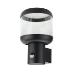 Zidna svjetiljka sa senzorom crna 1*E27 IP54 - slika 1