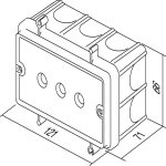 TEM Kutija pravokutna za beton 4 mjesta - slika 2
