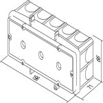 TEM Kutija pravokutna za beton 7 mjesta - slika 2
