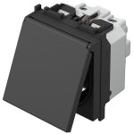 TEM Utičnica šuko s poklopcem 2 mjesta SB crna - slika 1