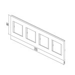 Okvir LINE 2x4 mjesta OL28 TEM MODUL SB crna - slika 2