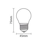 LED ŽARULJA E27 G45 2W FILAMENT - slika 2