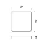 LED Plafonjera 30W Kvadratna 2250lm OPTONICA 2923 2921 Neutralno bijela 2924 2922 Toplo bijela