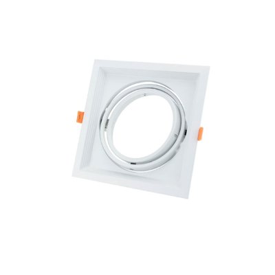 Okvir za žarulju AR111 kvadratni bijeli zakretni