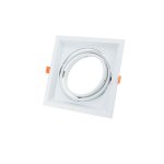 Okvir za žarulju AR111 kvadratni bijeli zakretni - slika 1