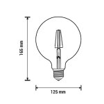 LED ŽARULJA E27 G125 4W FILAMENT - slika 2