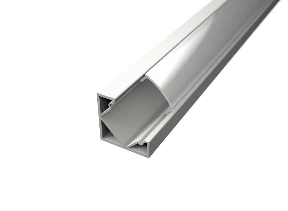 Aluminijski profil KUTNI 1 BIJELI 18.5mm x 12.2mm - 2m