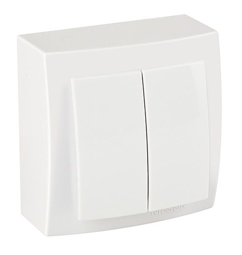 THEMIS BIJELI dupli prekidač