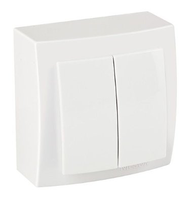 THEMIS BIJELI dupli prekidač