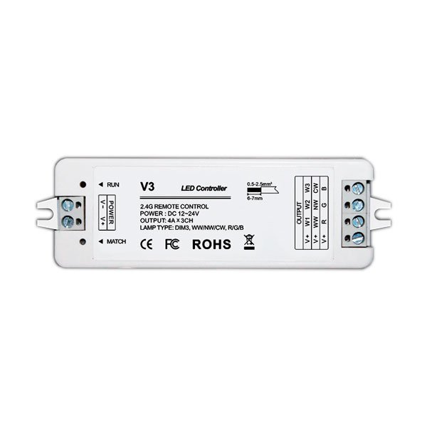 LED zonski kontroler V3 12A. 12-24V