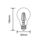 LED ŽARULJA E27 A60 6W FILAMENT - slika 2