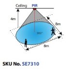 PIR SENZOR POKRETA IP20 360° - slika 3