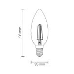 LED ŽARULJA E14 C35 4W FILAMENT - slika 2