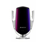 Bežični punjač za auto 10W srebrni - slika 1