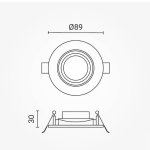 OPTONICA LED DOWNLIGHT ugradbeni okrugli 5W 3264 3265 3266 toplo neutralno hladno bijela