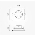 LED DOWNLIGHT ugradbeni kvadratni 10W OPTONICA 3293 3294 3295 hladno neutralno toplo bijela