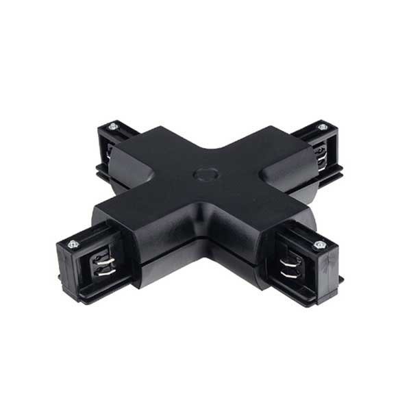 Konektor za tračnice KRIŽNI crni
