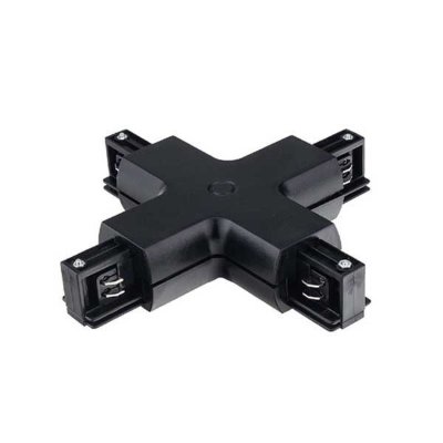 Konektor za tračnice KRIŽNI crni
